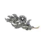 An early 20th century diamond spray brooch,