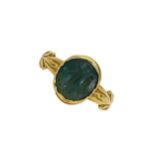 A hardstone intaglio ring,