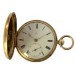Barraud & Lund - A Victorian 18ct gold full hunter pocket watch,