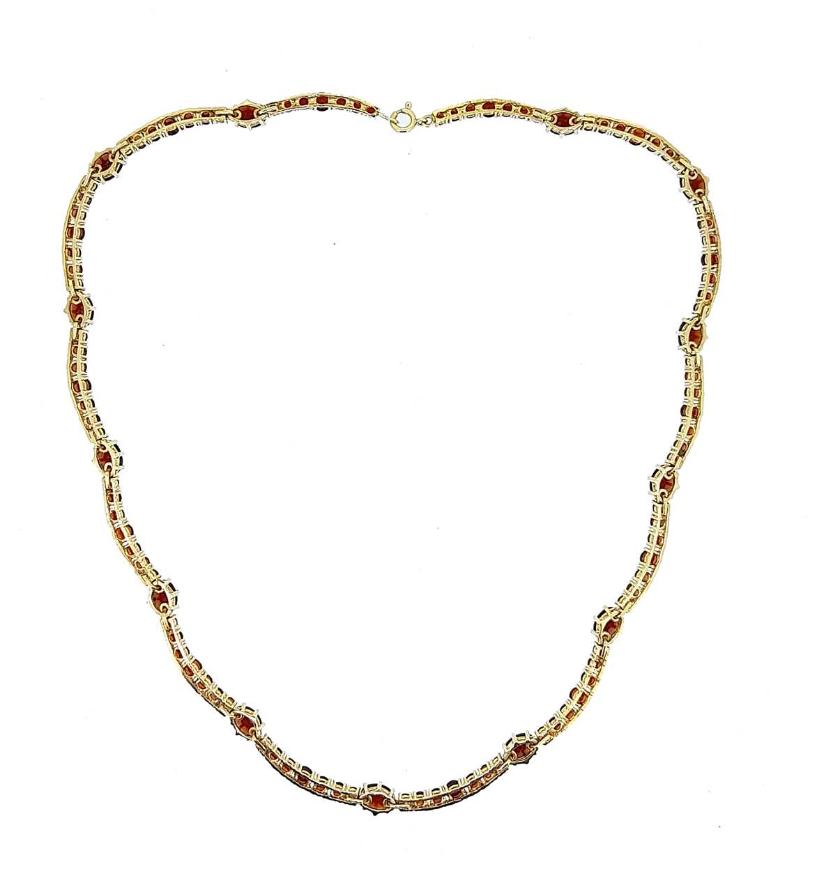 A modern garnet necklet, - Image 2 of 2