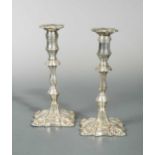 A pair of 20th century silver candlesticks,