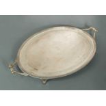 A George III silver large two handled tray by the Batemans,