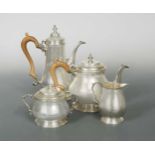 A 20th century silver 4-piece tea and coffee set,