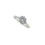 A 20th century diamond solitaire ring,