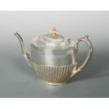 A Victorian silver teapot,