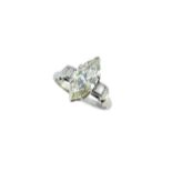 A marquise cut diamond ring,