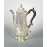 An Edward VII silver coffee pot,