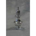 Dublin - A George II silver spice caster,