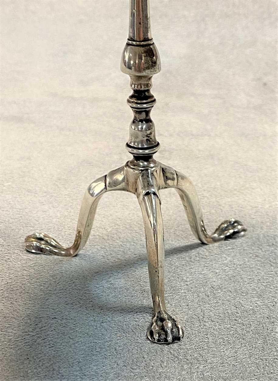 An early 20th century silver miniature tripod wine table, - Image 4 of 7