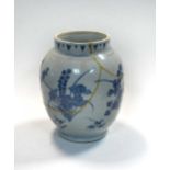 A Chinese blue and white porcelain vase, Transitional Period, circa 1640,
