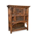 A gothic style court cupboard, 19th century,
