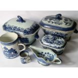 A collection of Chinese export blue and white porcelain, Qianlong (1735-1796),