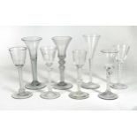 A group of eight George II air twist wine glasses, circa 1740-50,