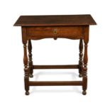 An oak side table, late 17th/early 18th century,
