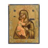 A Russian icon, late 19th century,