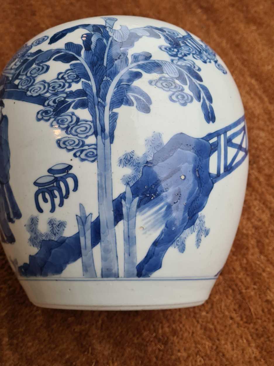 A Chinese blue and white ginger jar, Qing Dynasty, Kangxi (1662-1722), - Bild 7 aus 13