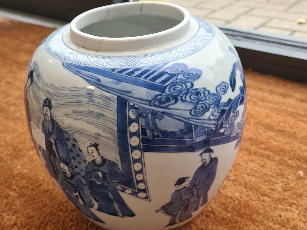 A Chinese blue and white ginger jar, Qing Dynasty, Kangxi (1662-1722), - Bild 11 aus 13