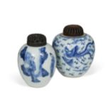A Chinese blue and white porcelain Phoenix vase, Qing Dynasty, Kangxi (1662-1722),
