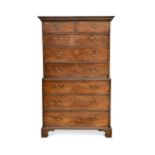 A George III mahogany chest on chest,