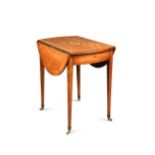 A George III satinwood pembroke table,
