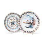 Two London delft plates, probably Lambeth High Street, William and Abigail Griffith, circa 1770,