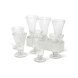 A composed set of eight George III jelly glasses,