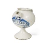 A London delft blue and white wet drug jar, circa 1700,