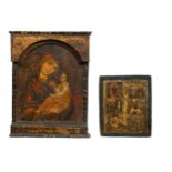 A small Russian icon, late 18th or early 19th century,