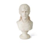 A 19th century biscuit porcelain bust of Napoleon Bonaparte,