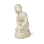 Joseph Gott (Leeds 1786-1860 Rome), a carved marble figure of a kneeling girl,