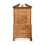 A George III mahogany chest on chest,