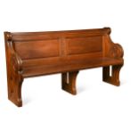 A George II style mahogany hall seat,