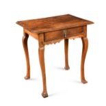 A fruitwood side table, late 17th century,