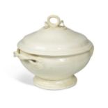 A large Leeds creamware two-handled tureen and cover, circa 1780,