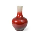 A Chinese Langyao bottle vase, Qing Dynasty, 18/19th century,