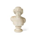 A Classical white composite bust, 19th century,