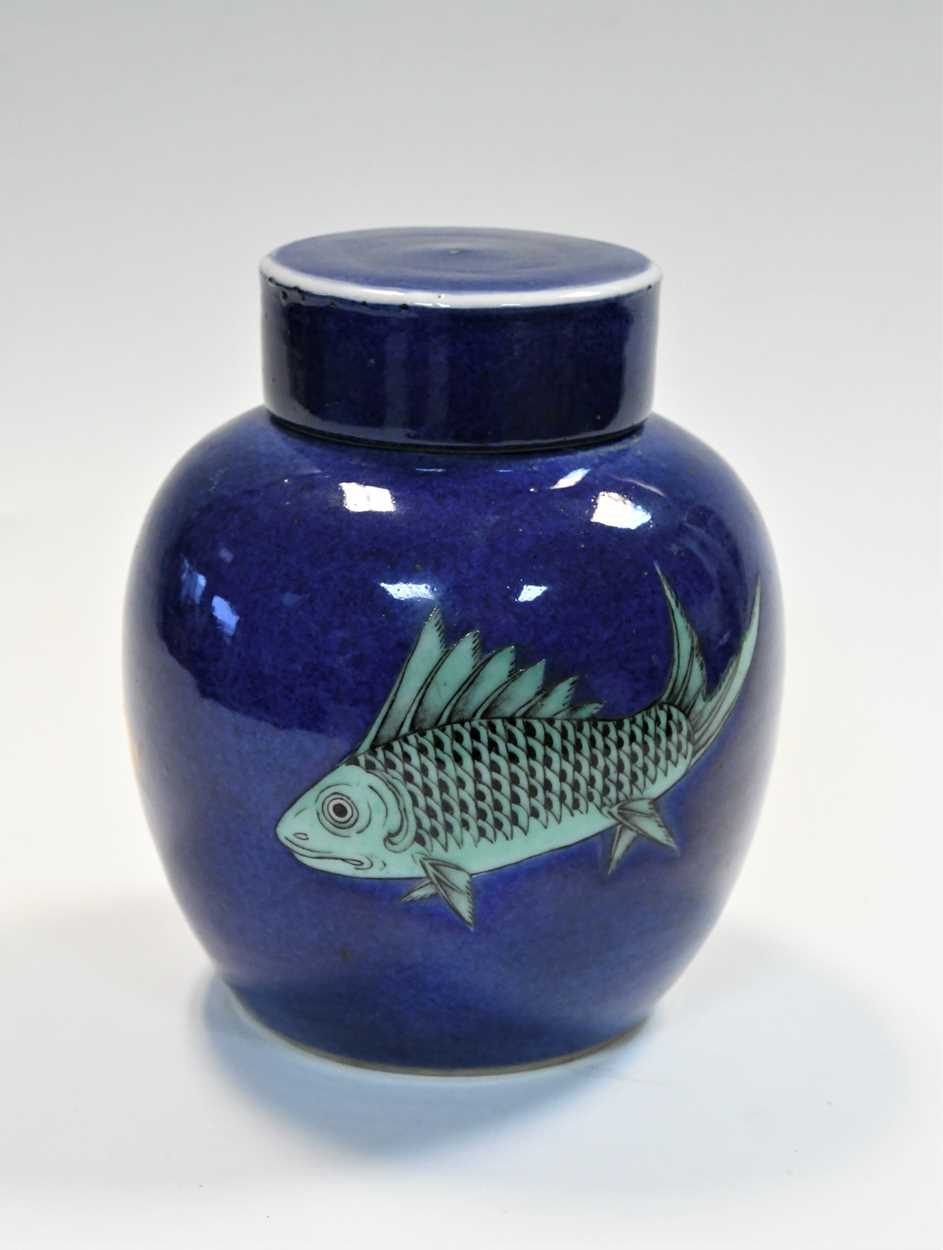 A Chinese blue and white porcelain ginger jar and cover, Qing Dynasty, 19th century, - Bild 6 aus 18