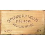 Chateau Grand Puy Lacoste, Pauillac 5eme Cru 1994, 12 bottles in owc