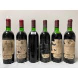Chateau Giscours, Margaux 3eme Cru 1970, 6 bottles, damaged or missing labels, levels: 1 mid