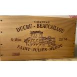 Chateau Ducru Beaucaillou, St Julien 2eme Cru 2014, 6 bottles in owc (removed from Wine Society