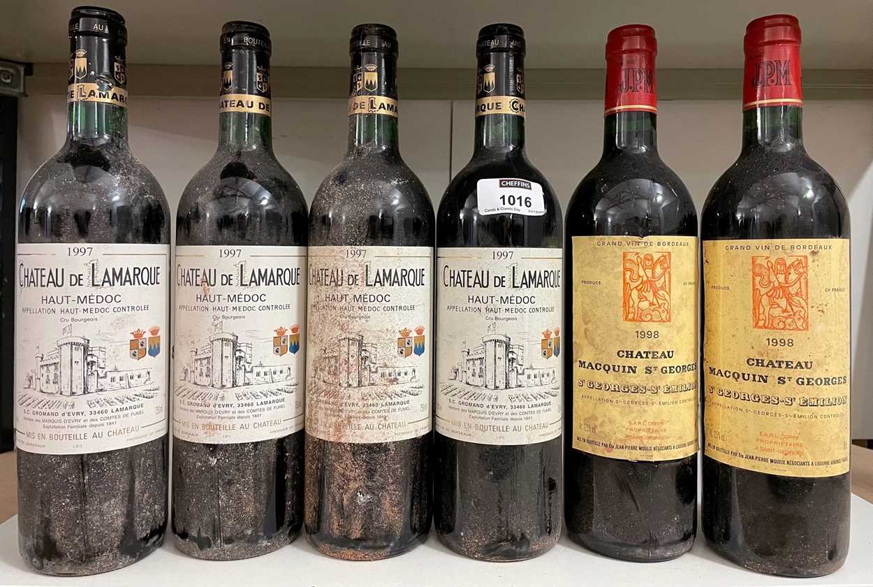 Chateau de Lamarque, Haut-Medoc 1997, 4 bottles; Chateau Macquin St Georges, St Georges-St Emilion