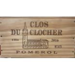 Clos du Clocher, Pomerol 2016, 6 bottles in owc (removed from Wine Society storage)