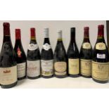 Burgundy, Beaujolais and Rhone, 8 bottles including Louis Jadot, Georges Duboeuf and Bouchard Pere