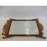 An 18th Century style walnut framed pier mirror, 15 x 25 3/4".