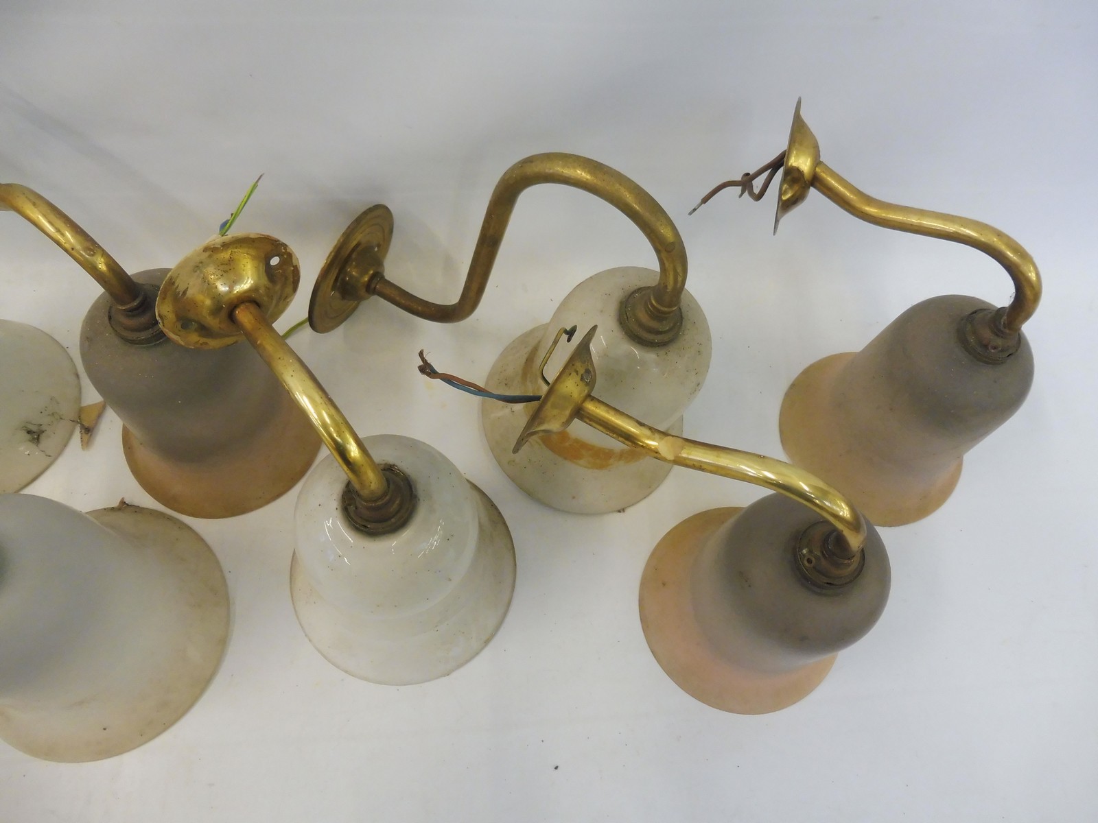 A group of eight wall mounted wall lights. - Image 2 of 4
