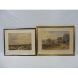 Attributed to James Orrock (1829-1913), rural landscape scene, watercolour, 24 x 19".