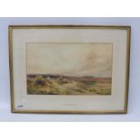 ROBERT THORNE WAITE (1842-1935) - figure on a landscape, watercolour, 24 x 17 3/4".