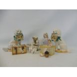 A collection of mostly 19th/early 20th Century Continental porcelain ceramics including a pair of