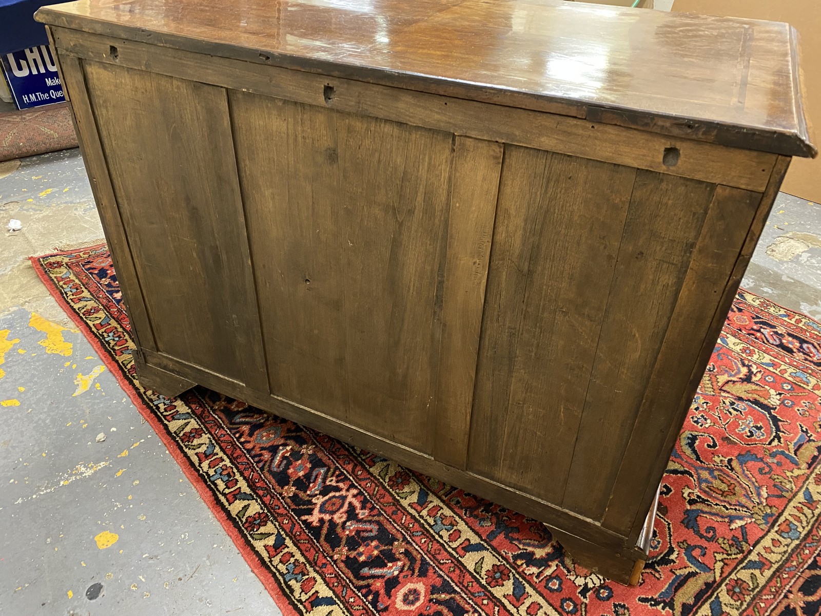 A walnut twin pedestal writing desk, late 19th Century in a Georgian style, 41" w x 30" h x 21 1/ - Image 8 of 10