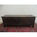 A long 18th Century elm coffer, 51" w x 19 1/2" h x 16" d.